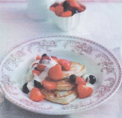 picture of Scotch pancakes with mixed berries and creme anglaise
 GeneralBaking